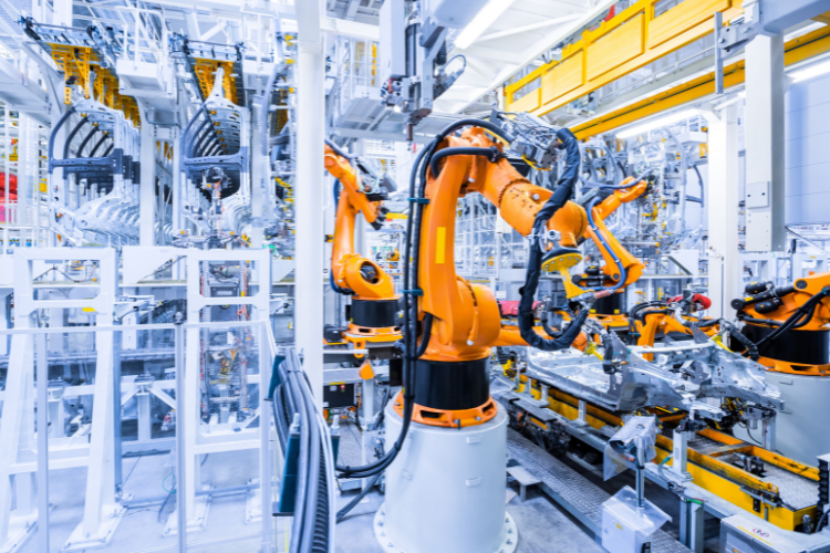 Maruti Suzuki partners with Gujarat govt to create future-ready talent for manufacturing sector Robotic assembly line representing the manufacturing talent Maruti Suzuki and Gujarat are training for